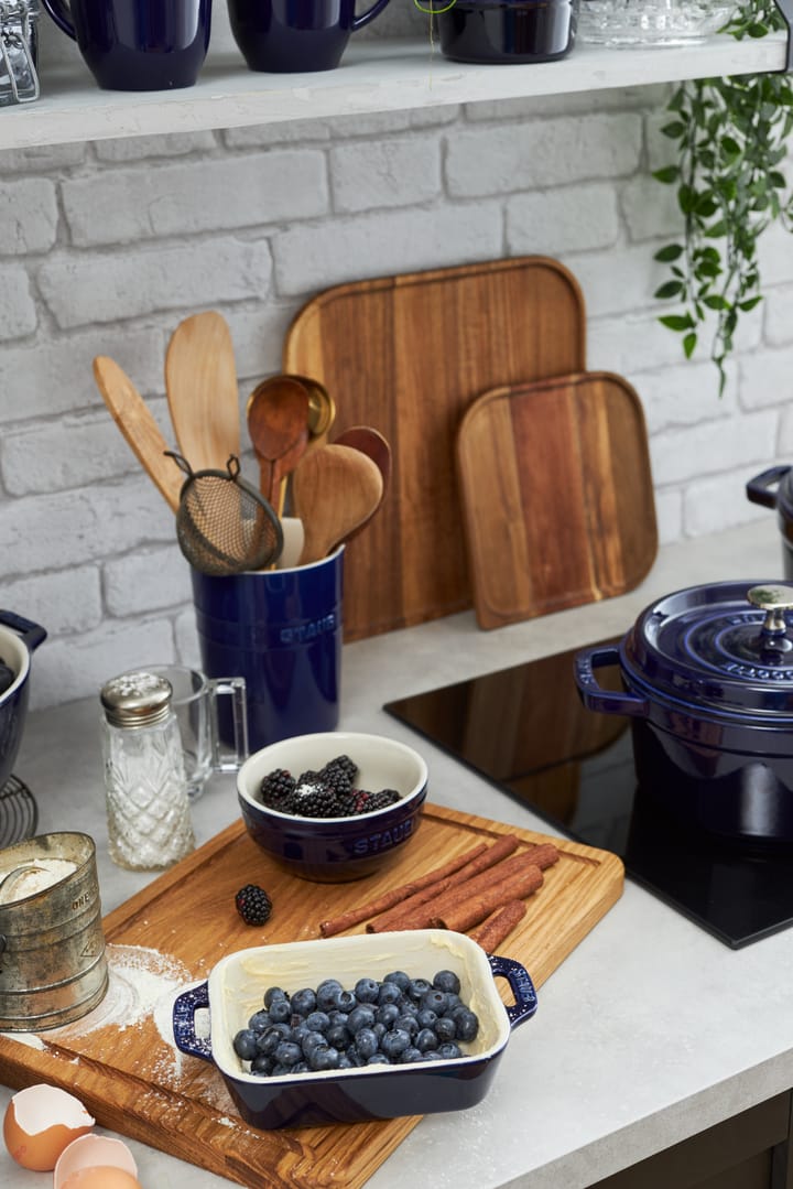 Staub rektangulær ovnform 14x11 cm, Blå STAUB