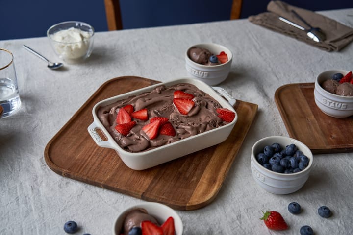 Staub rektangulær ovnform 20 x 16 cm, Hvid STAUB