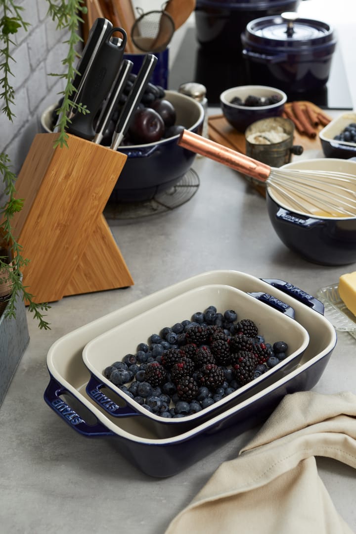 Staub rektangulær ovnform 27 x 20 cm, Blå STAUB