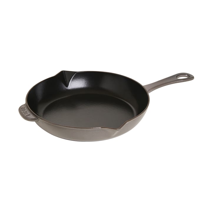 Staub stegepande støbejern med hældetud Ø26 cm - Grafitgrå - STAUB