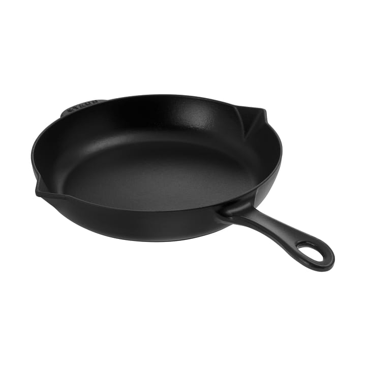 Staub stegepande støbejern med hældetud Ø26 cm - Sort - STAUB