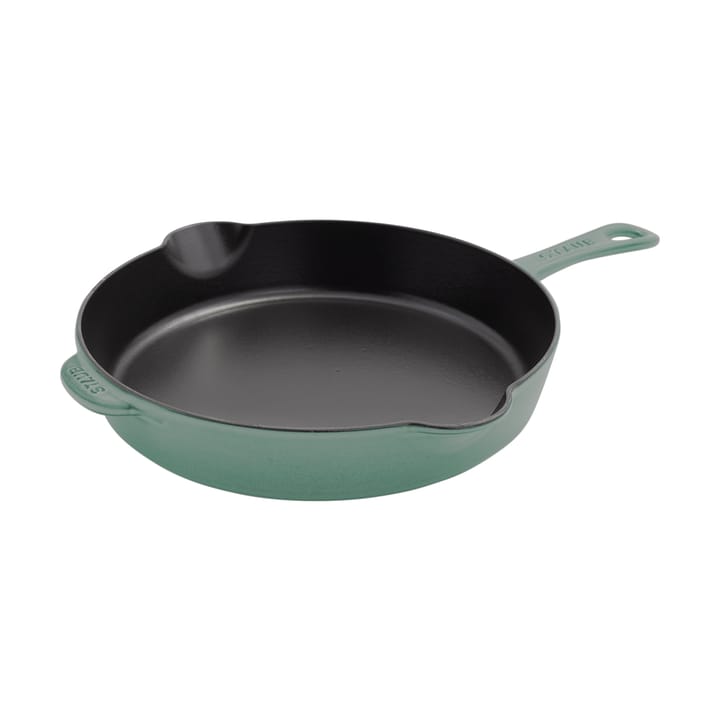 Staub stegepande støbejern med hældetud Ø28 cm - Eukalyptus - STAUB