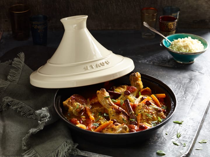 Staub Tagine støbejern sort-beige, 20 cm STAUB