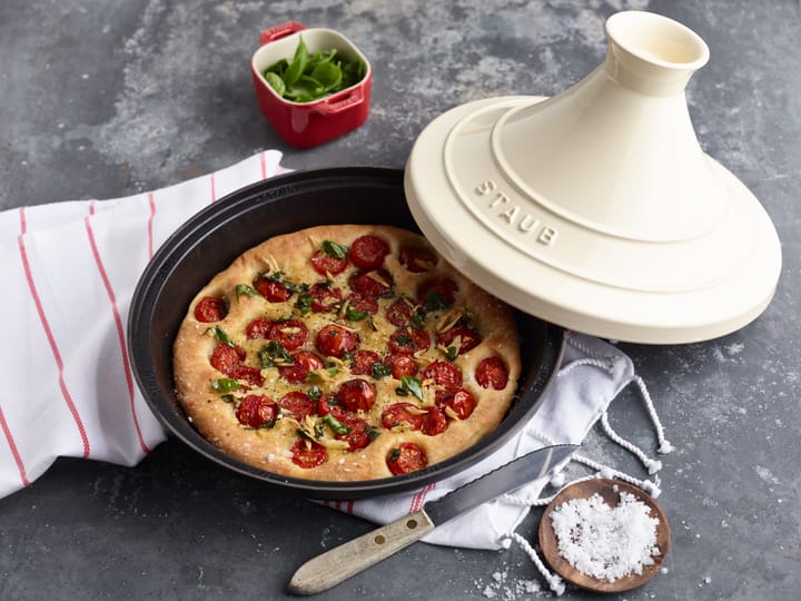 Staub Tagine støbejern sort-beige, 28 cm STAUB