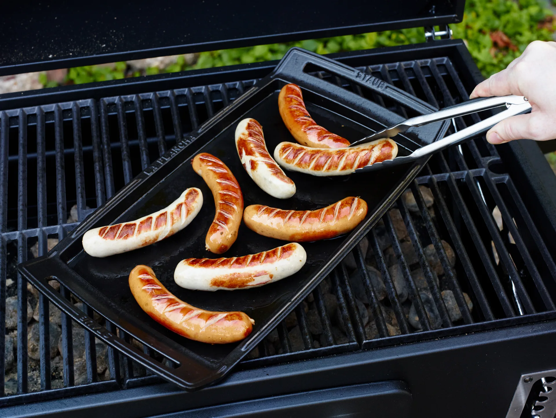 Staub Teppanyaki stegeplade med håndtag 38x25 cm, Sort STAUB