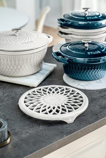 Staub Twister bordskåner 18,5x19 cm - White truffle - STAUB