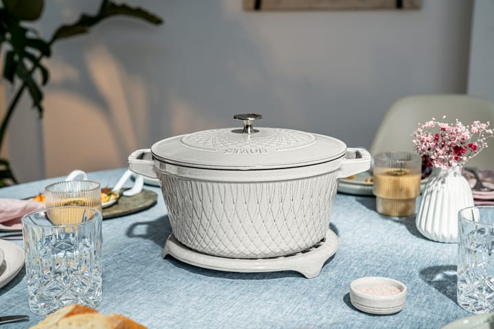 Staub Twister La Cocotte gryde 4 L, White truffle STAUB