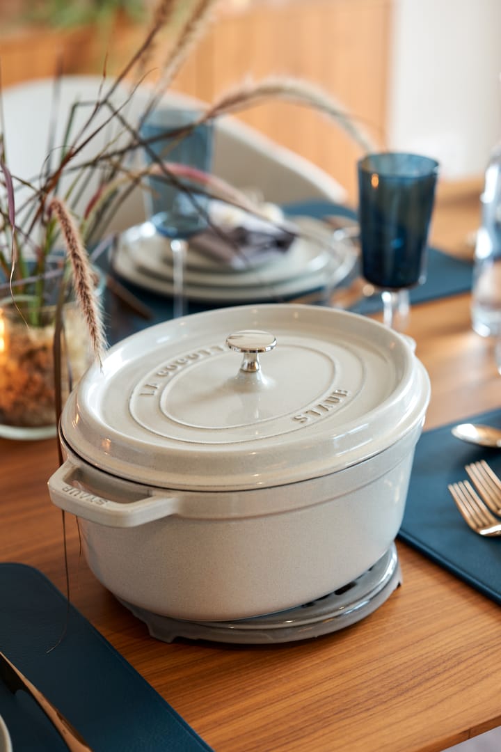 Staub White Truffle gryde oval, 5,5 L STAUB