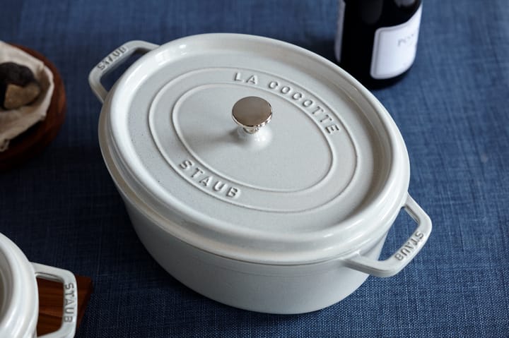 Staub White Truffle gryde oval, 8 L STAUB