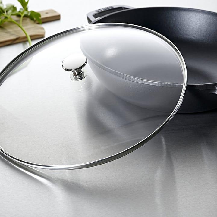 Wok med glaslåg Ø30 cm 4,4 L, Grå STAUB