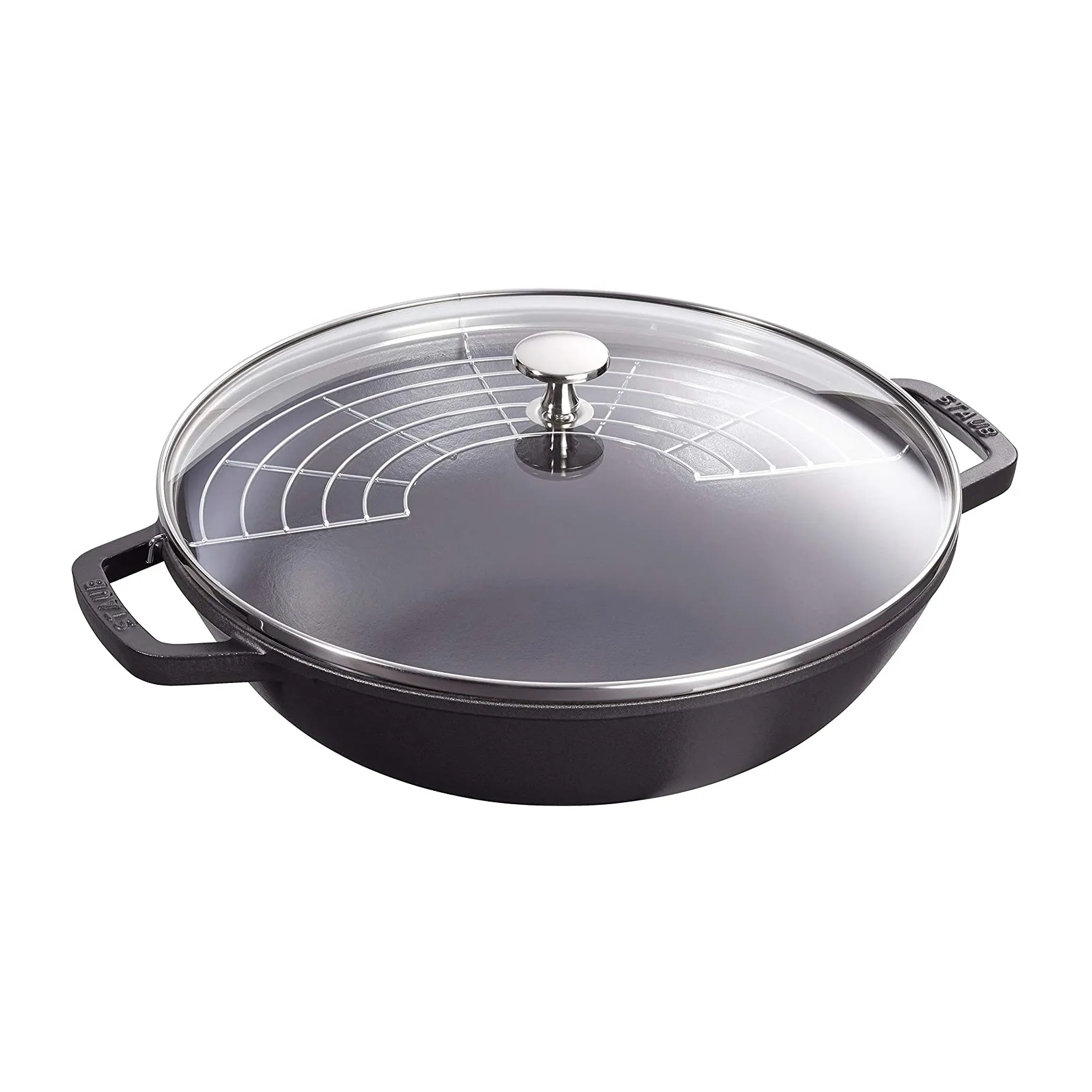 Wok med glaslåg Ø30 cm 4,4 L, Sort STAUB
