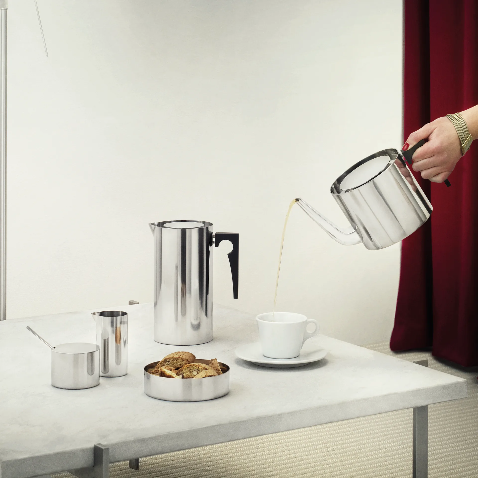 AJ cylinda-line sukkerskål, Rustfri Stelton