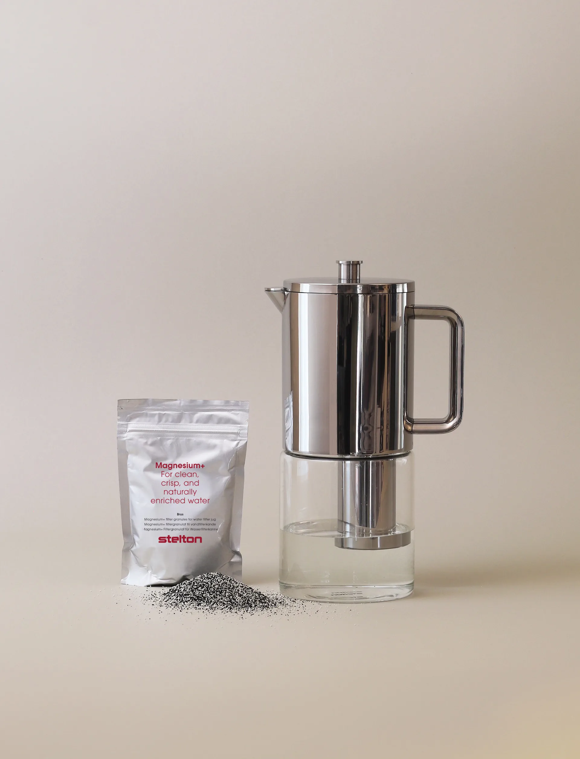 Brus Magnesium+ filtergranulat til vandfilter, Black, white, 3-pak  Stelton