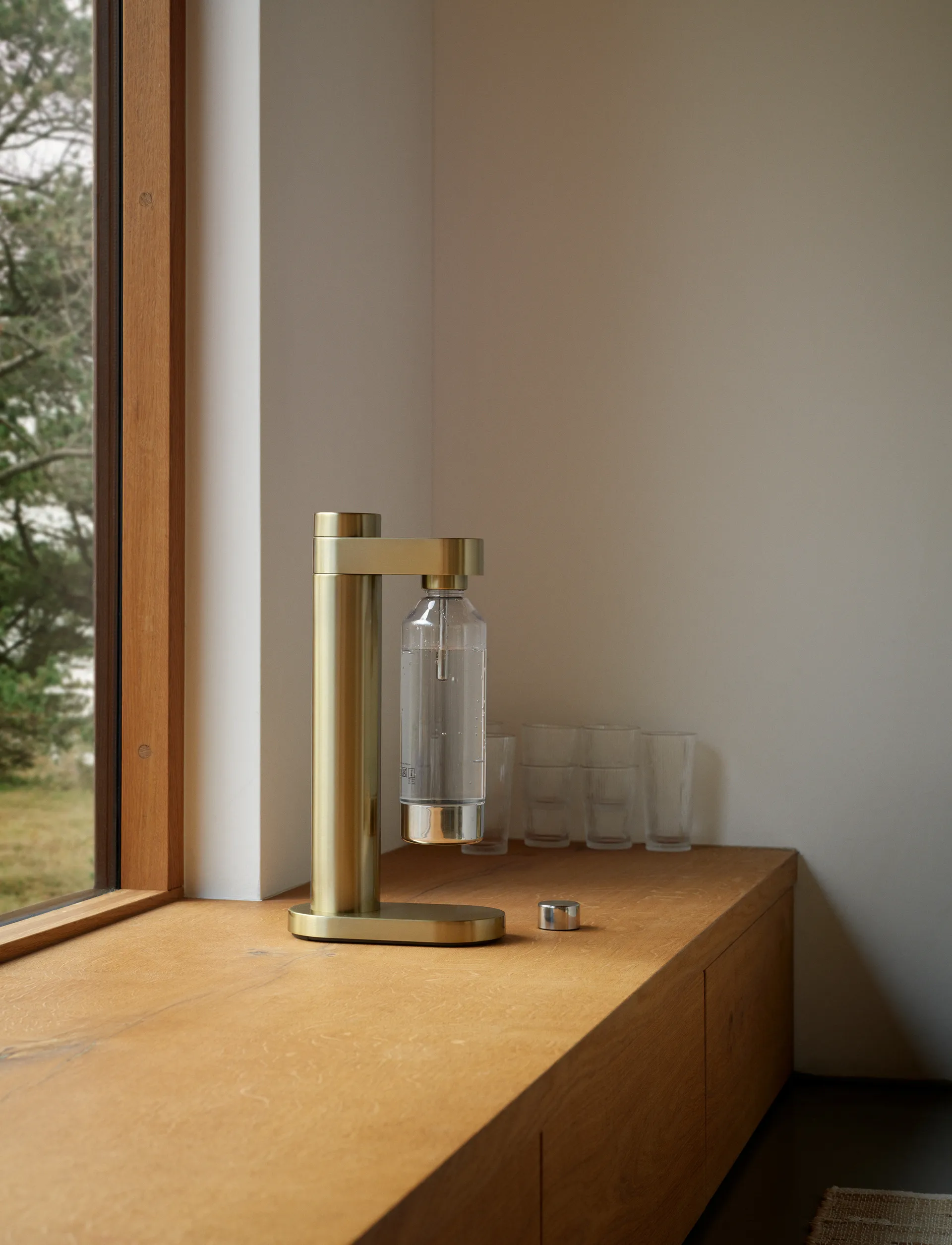 Brus sodavandsmaskine, Brushed brass Stelton