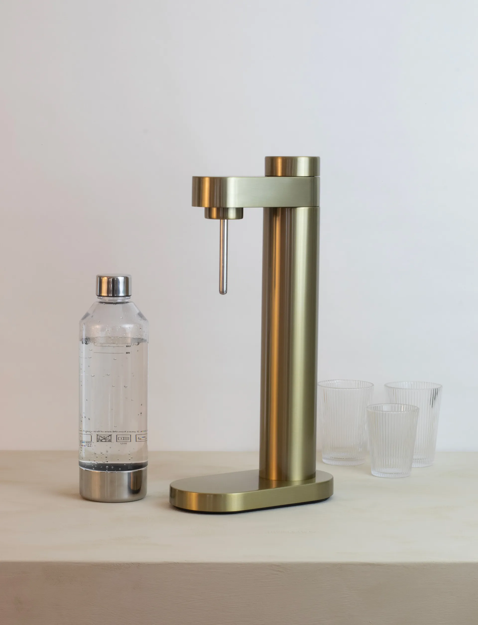 Brus sodavandsmaskine, Brushed brass Stelton