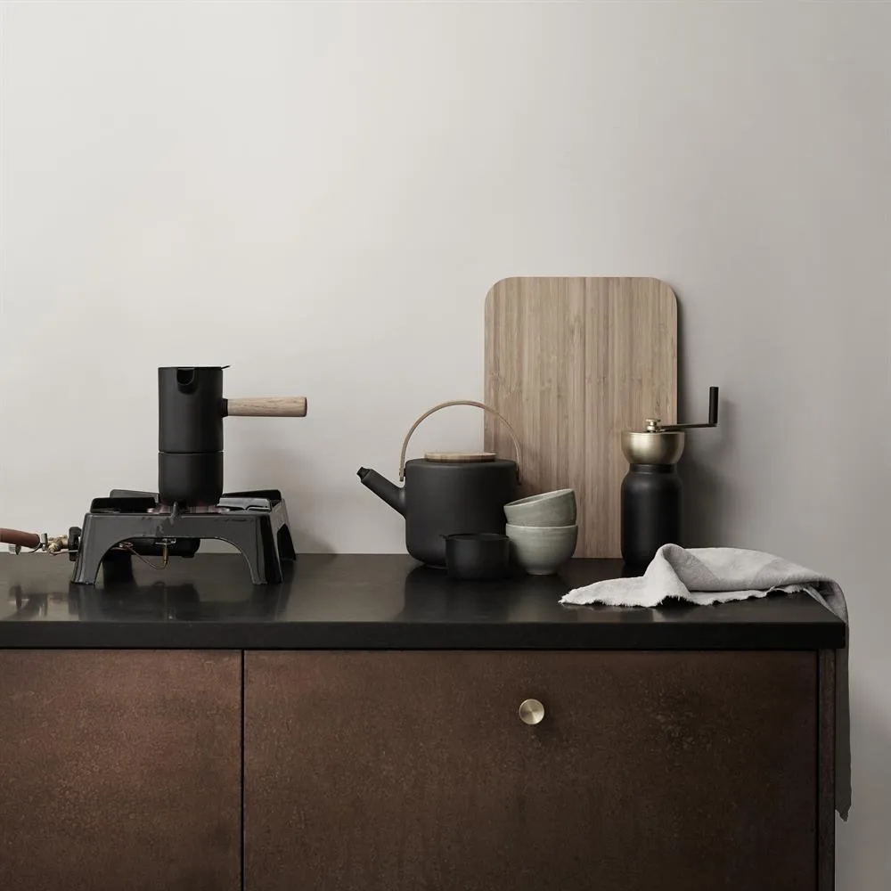 Collar kaffekværn, sort-messing Stelton