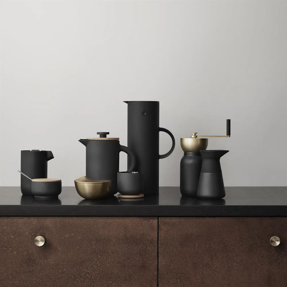 Collar kaffekværn, sort-messing Stelton