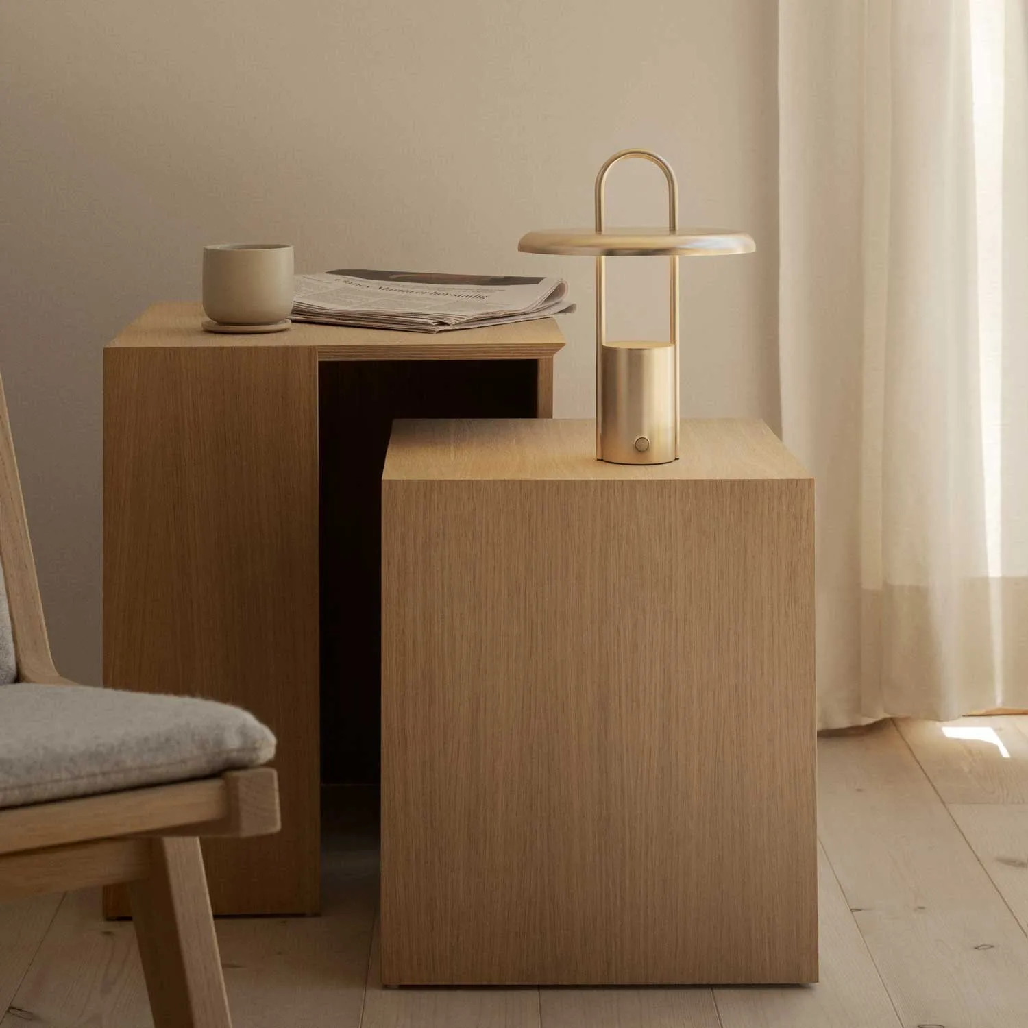 Pier LED-lampe bærbar 25 cm, Brass Stelton