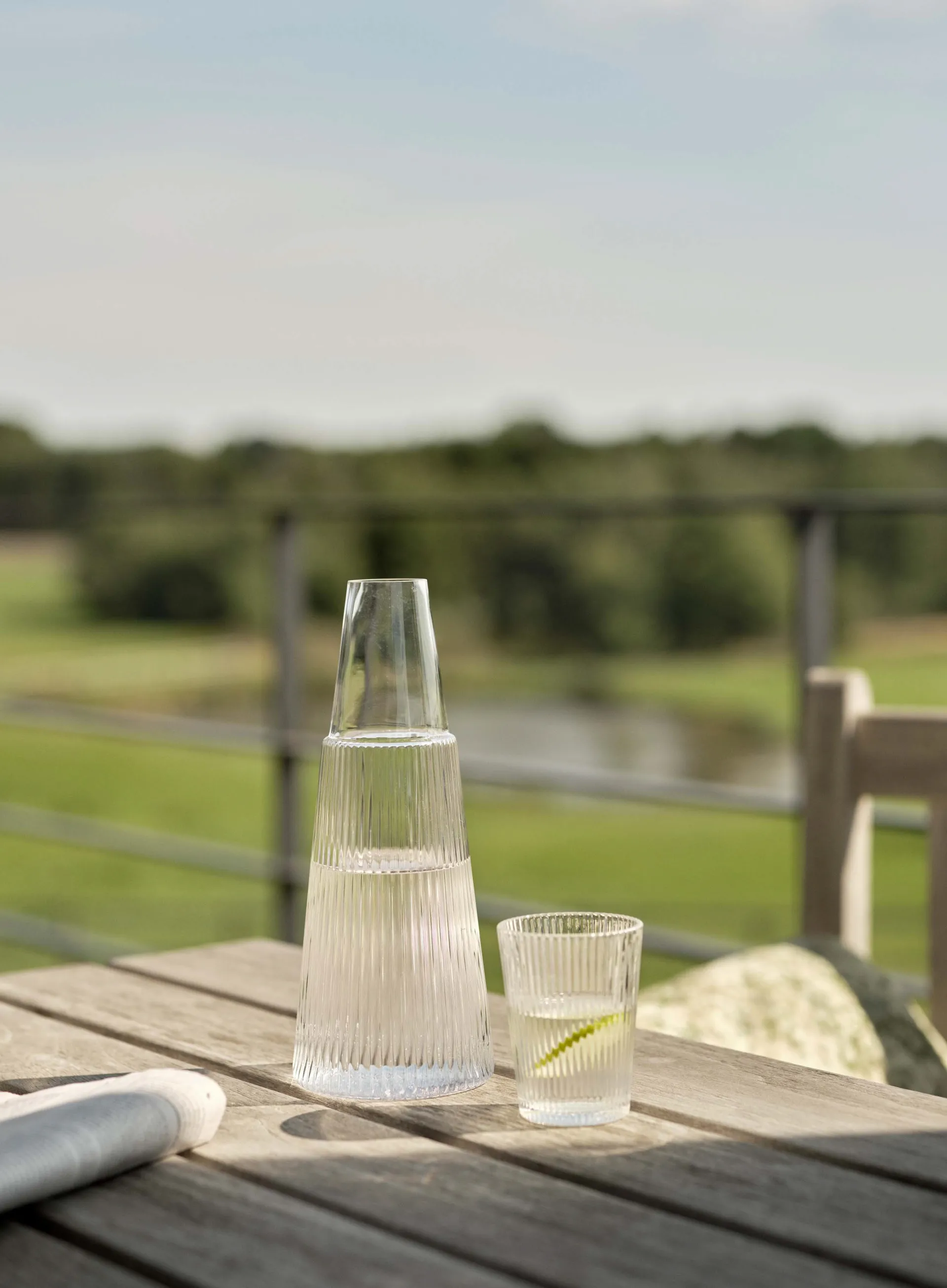 Pilastro karaffel med drikkeglas, Clear Stelton