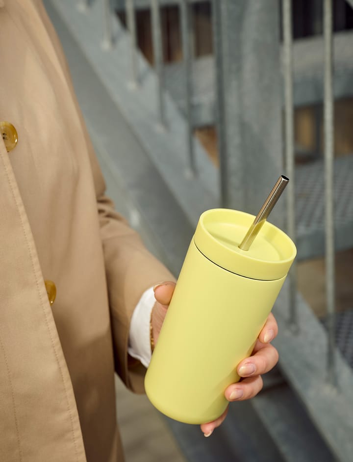 To Go Sip termokrus med sugerør 0,4 L, Laevis Stelton