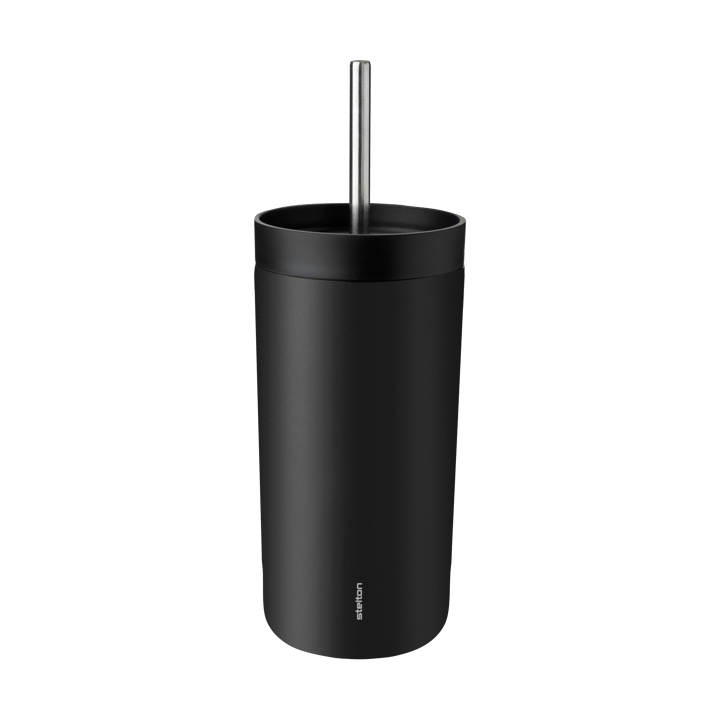 To Go Sip termokrus med sugerør 0,4 L - Soft black - Stelton