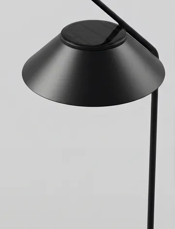 Vinkel solcellelampe pullert med stel - Black - Stelton