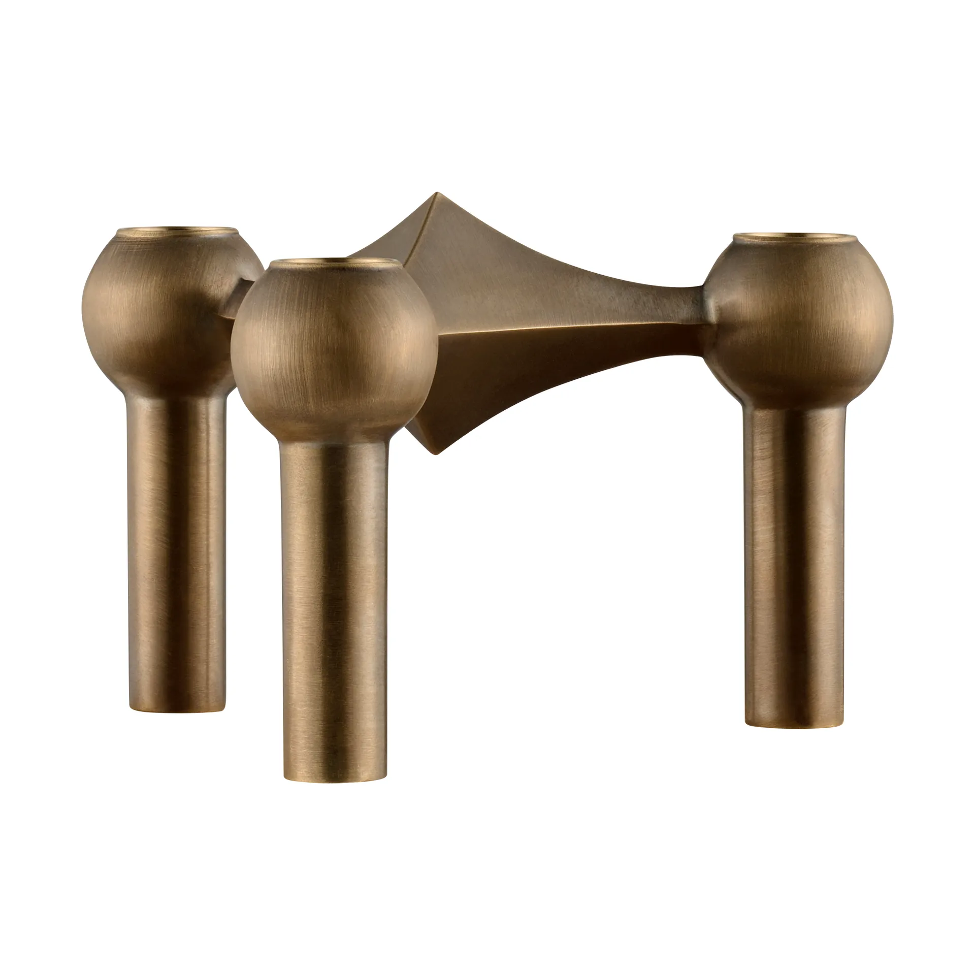 Nagel lysestage, Bronzed brass STOFF