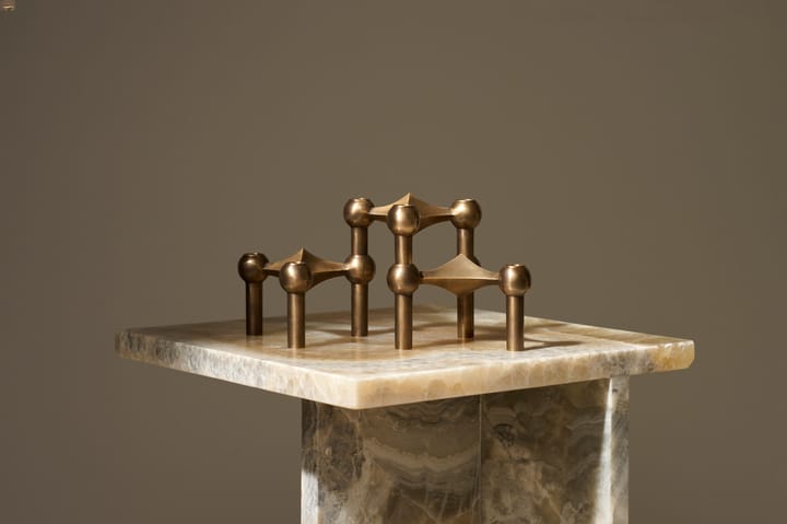 Nagel lysestage, Bronzed brass STOFF