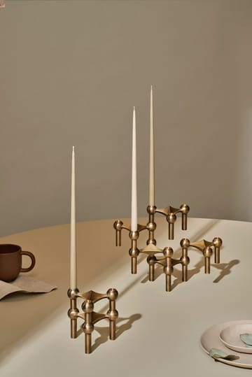 Nagel lysestage - Bronzed brass - STOFF