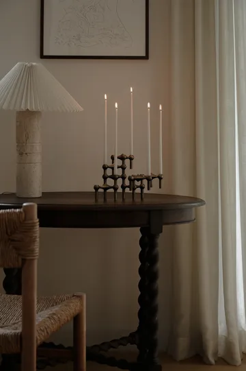 Nagel lysestage - Bronzed brass - STOFF