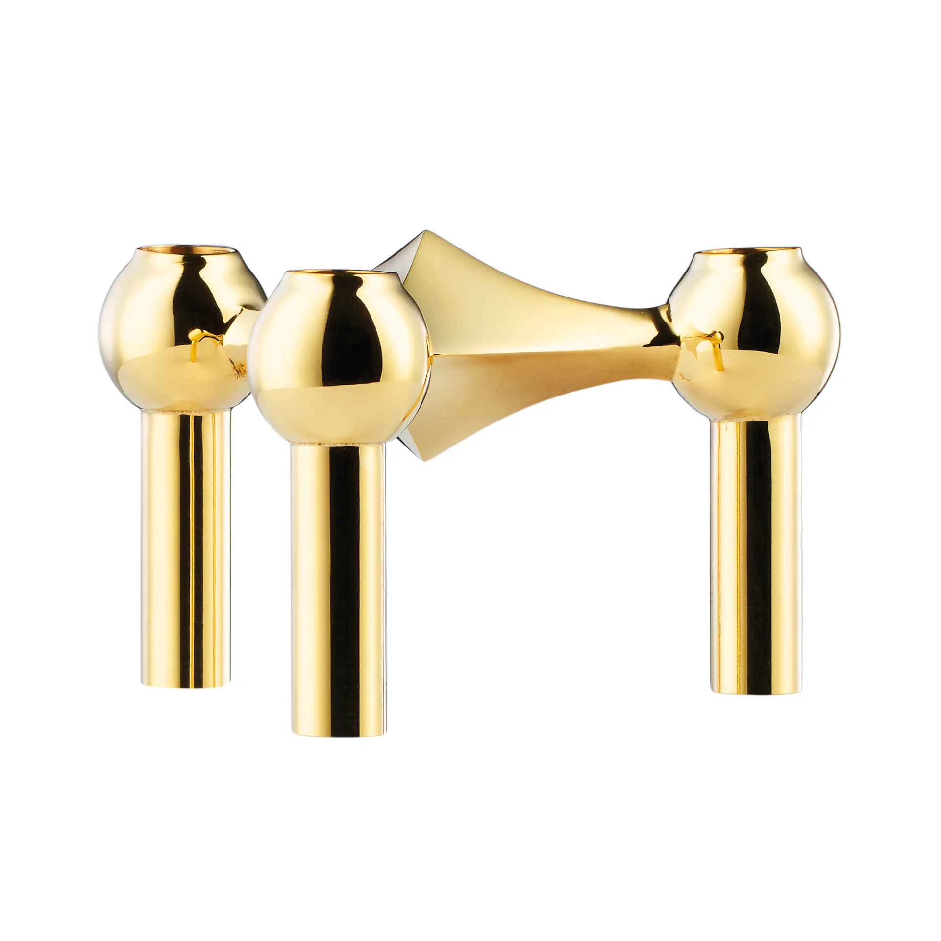 Nagel lysestage, messing STOFF