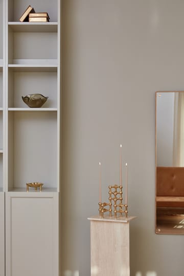 Nagel lysestage - messing - STOFF