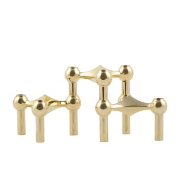 Nagel lysestage - messing - STOFF