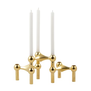 Nagel lysestage - messing - STOFF