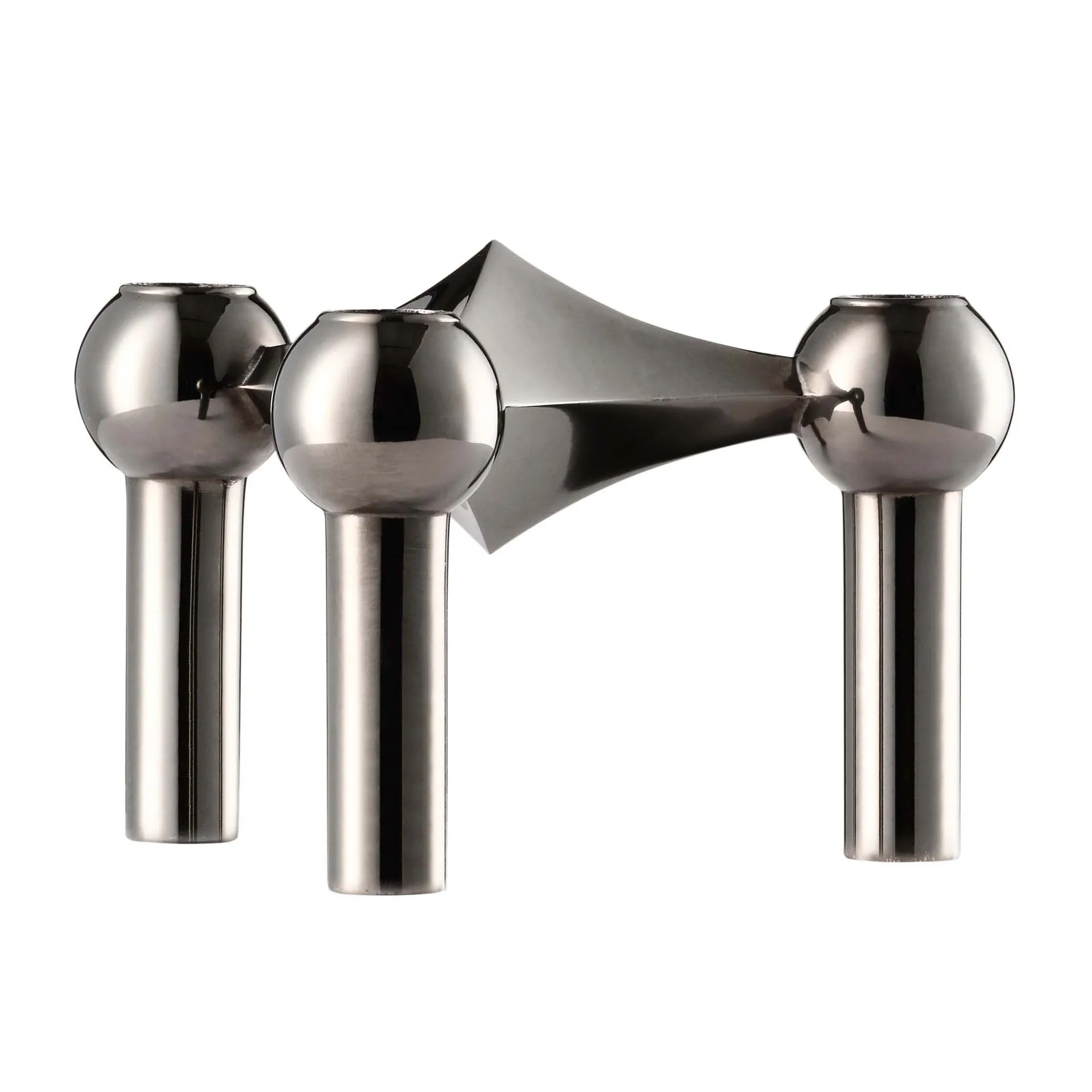 Nagel lysestage, Sort krom STOFF