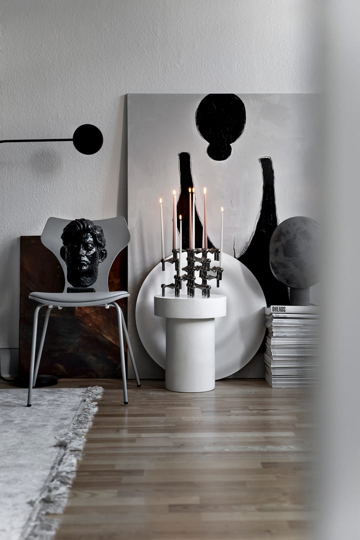 Nagel lysestage, Sort krom STOFF