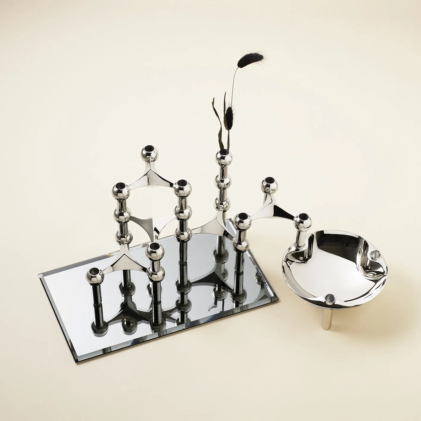 Nagel glasplade rectangular, Smoked black STOFF Nagel