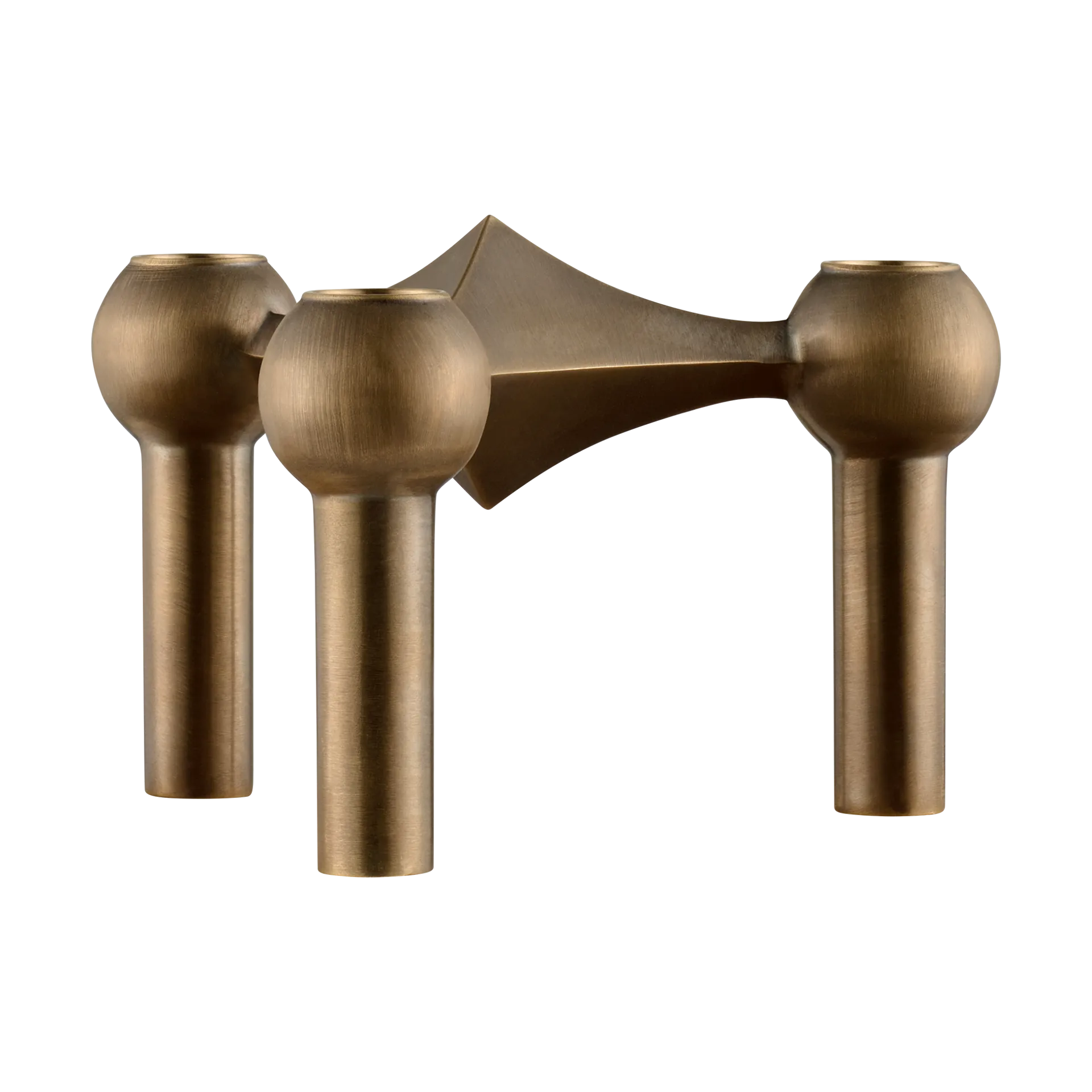 Nagel lysestage, Bronzed brass STOFF Nagel
