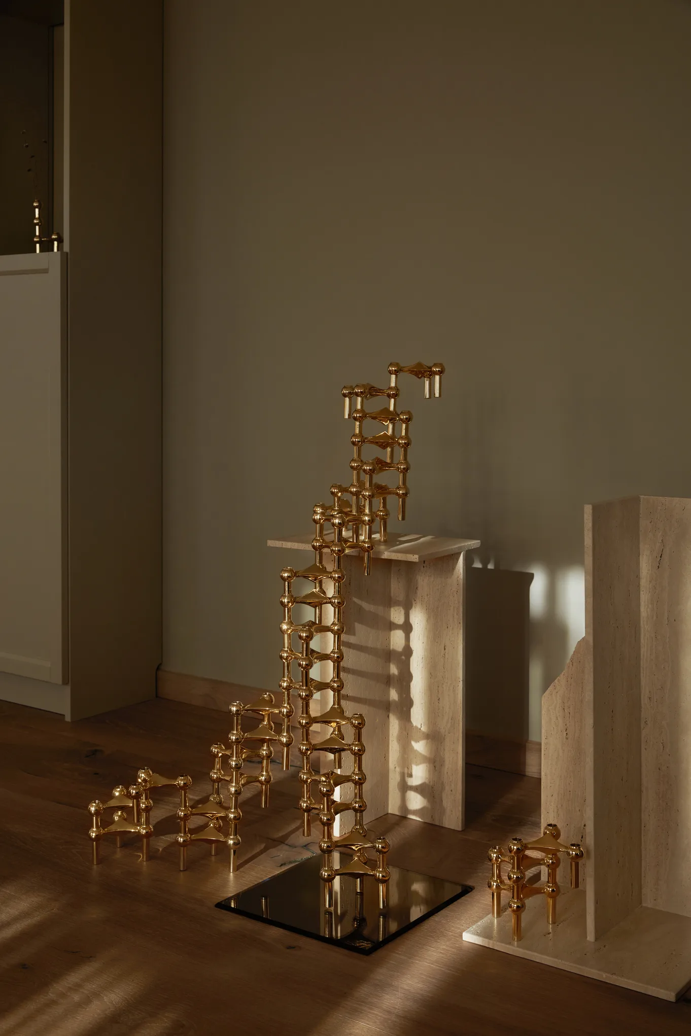 Nagel lysestage, messing STOFF Nagel