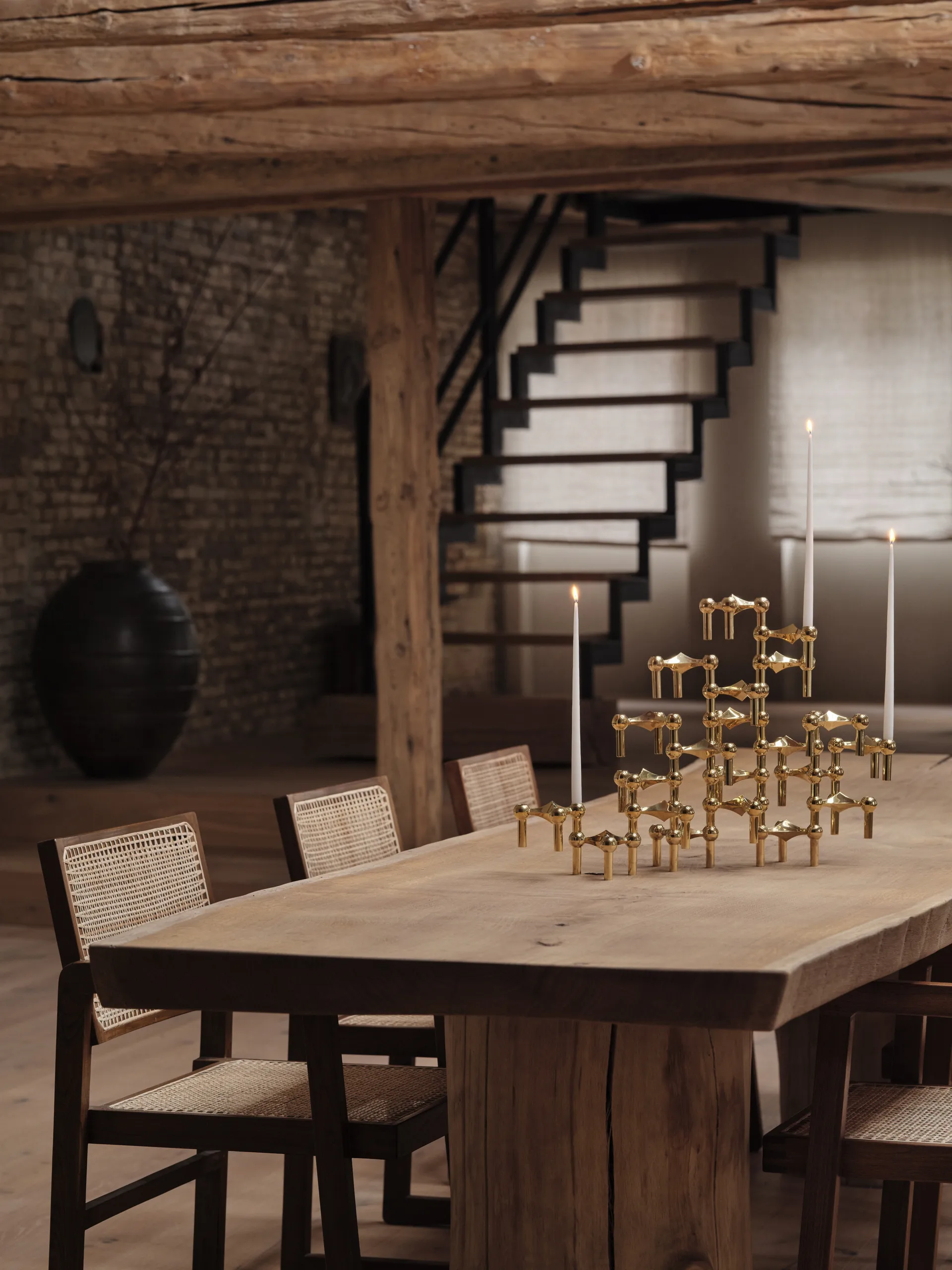 Nagel lysestage, messing STOFF Nagel