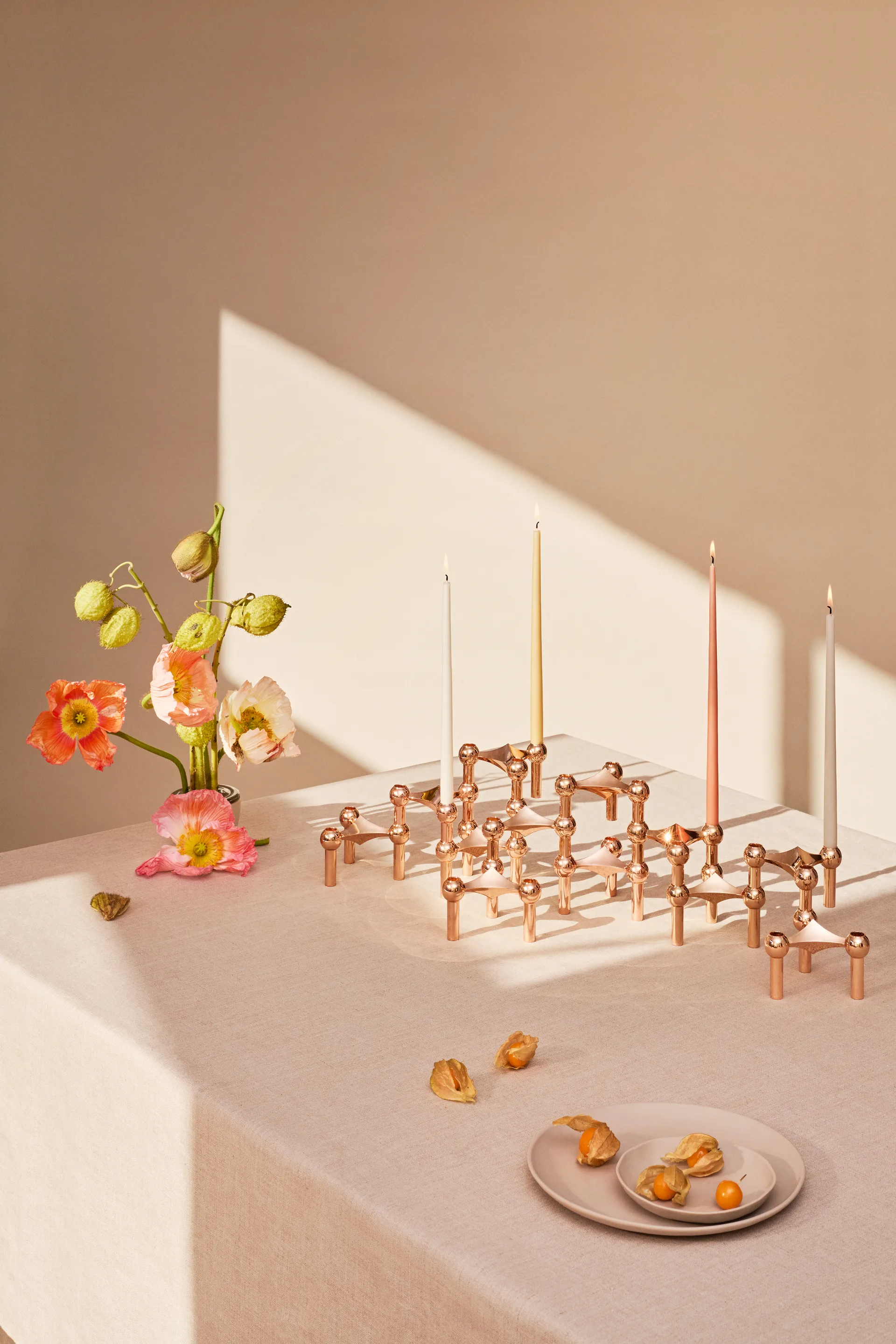 Nagel lysestage, Roséguld STOFF Nagel