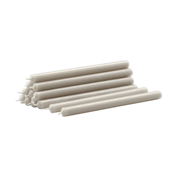 Nagel paraffinlys 12 pak - Linen grey - STOFF Nagel