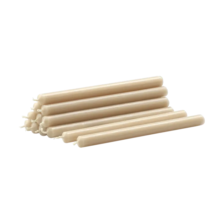 Nagel paraffinlys 12 pak - Beige - STOFF
