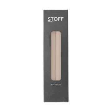 Nagel paraffinlys 12 pak - Beige - STOFF