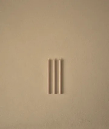 Nagel paraffinlys 12 pak - Beige - STOFF