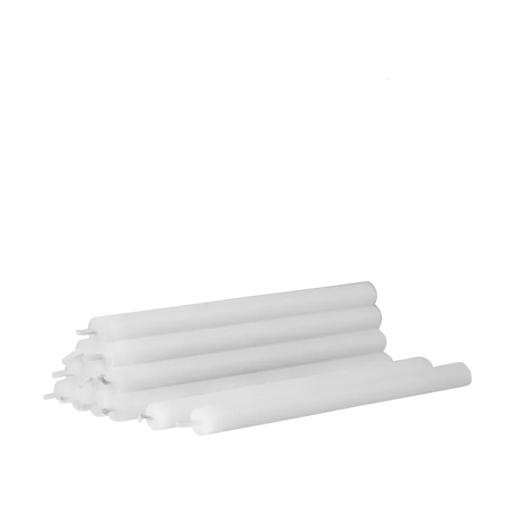 Nagel paraffinlys 12 pak, hvid STOFF