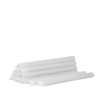 Nagel paraffinlys 12 pak - hvid - STOFF