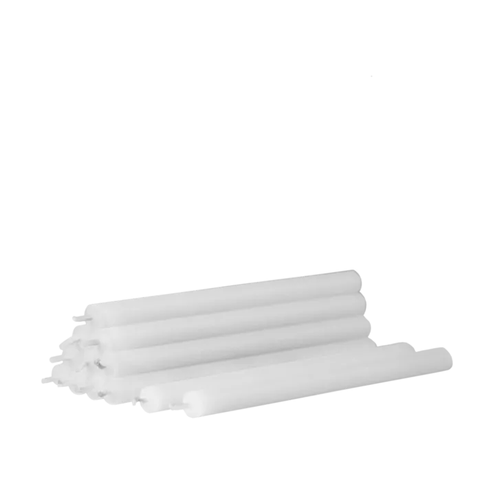 Nagel paraffinlys 12 pak - hvid - STOFF