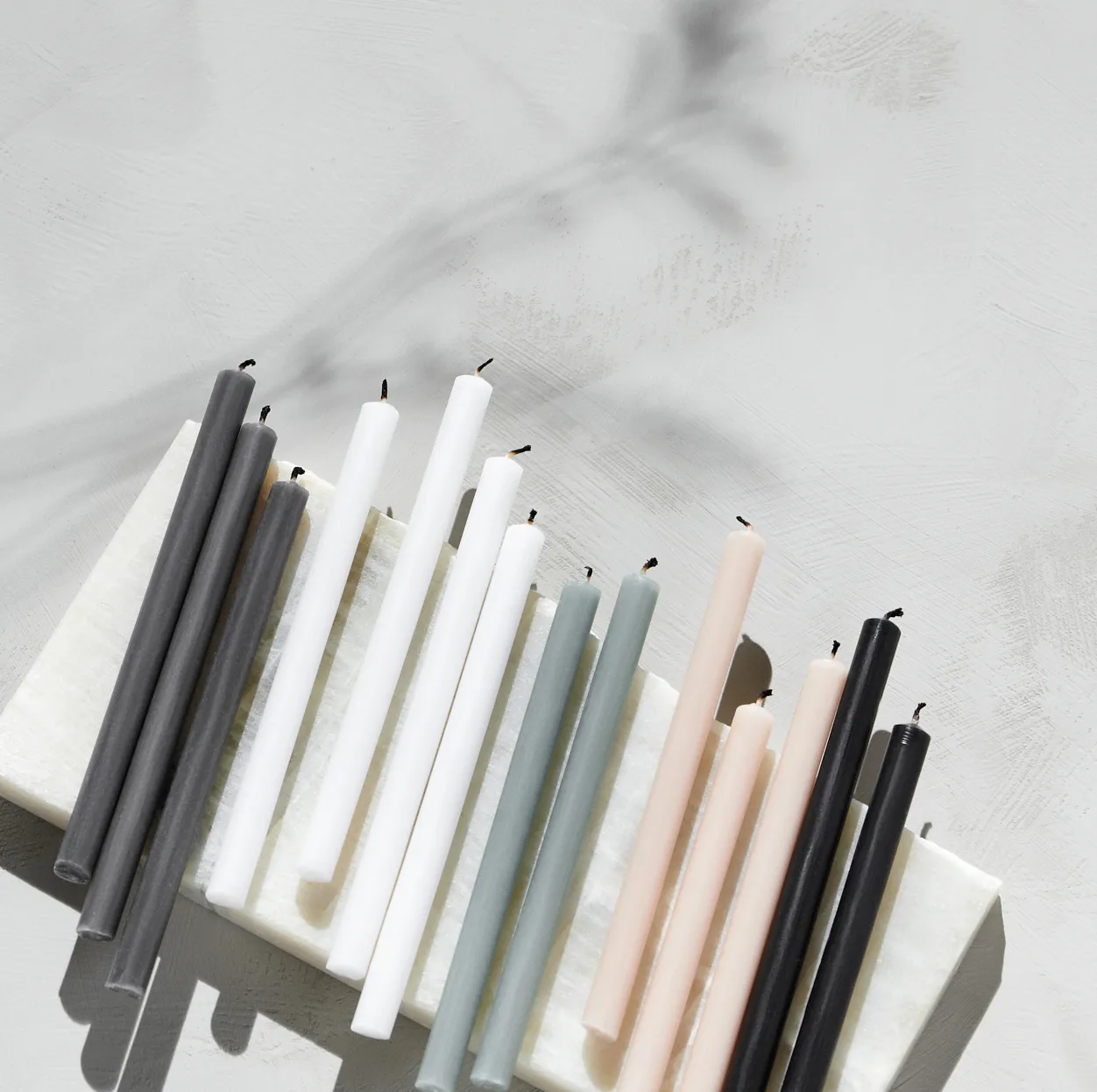 Nagel paraffinlys 12 pak, hvid STOFF