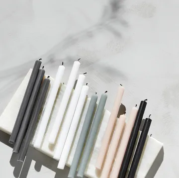 Nagel paraffinlys 12 pak - hvid - STOFF